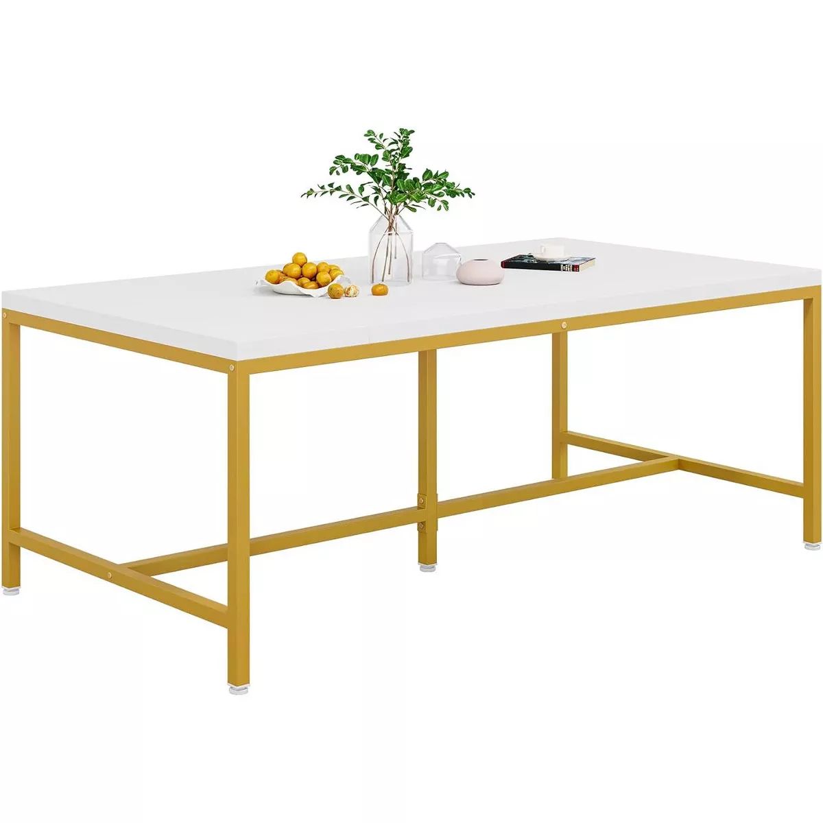 Tribesigns 6FT Rectangle Dining Table for 6, Modern Dinner Table with Heavy Duty Metal Legs for D... | Target