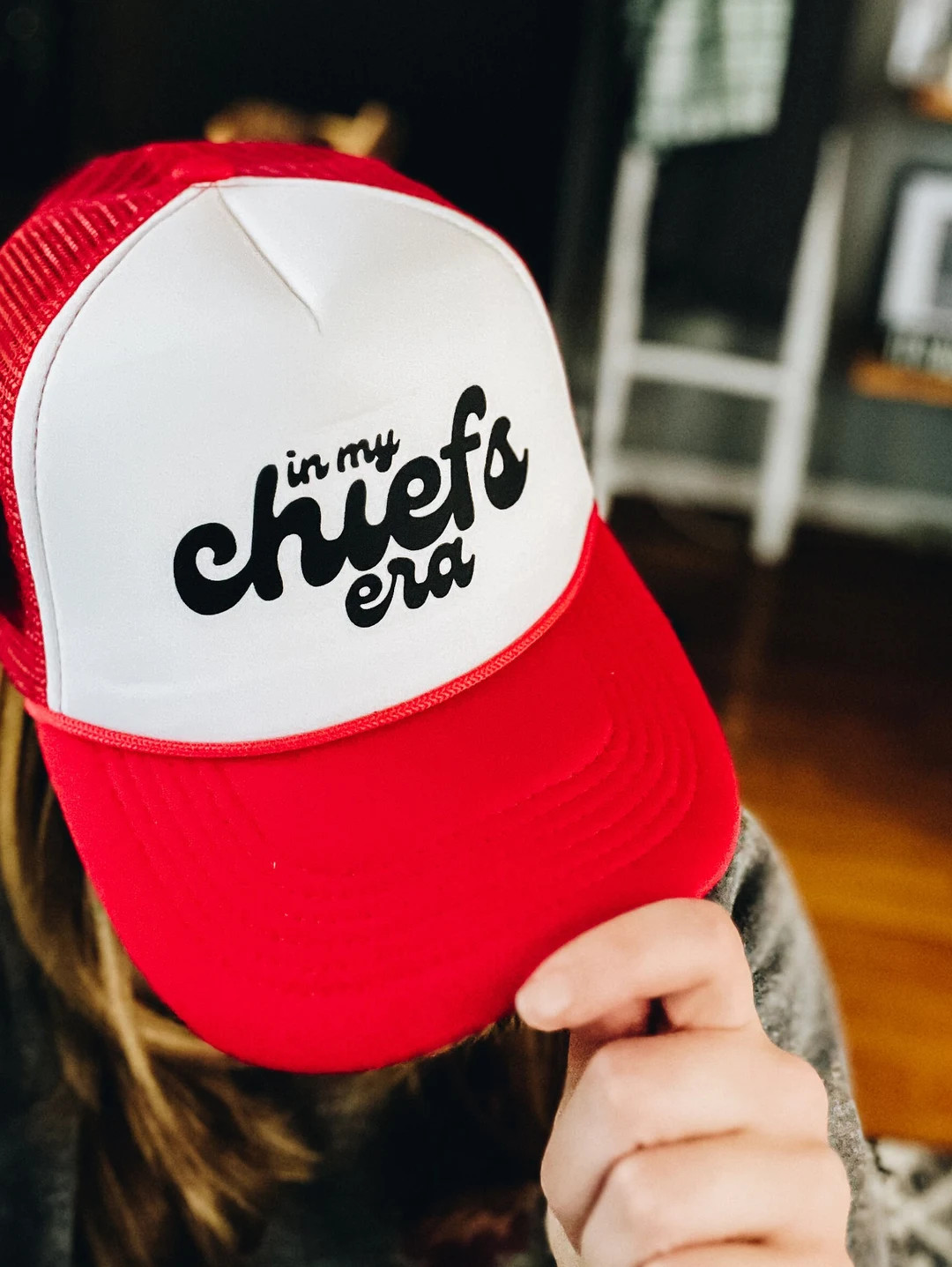 In My Chiefs Era Trucker Snapback Hat, Kansas City Chiefs - Etsy | Etsy (US)
