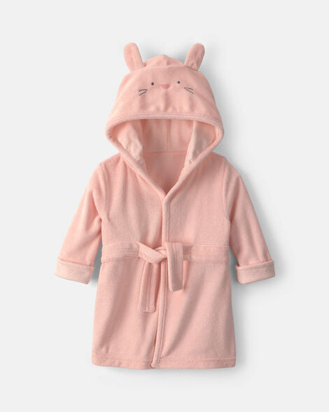 Baby Girl Bunny Terry Robe - Pink | Carter's | Carter's Inc