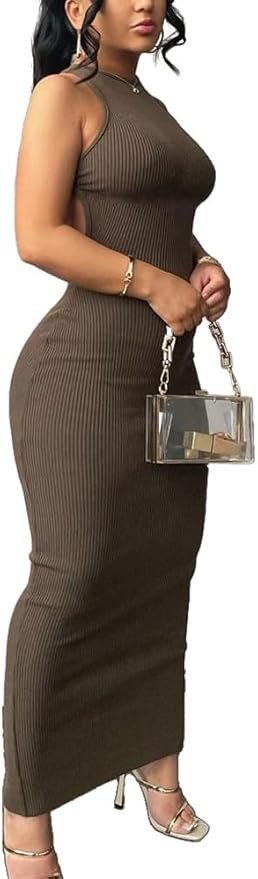 Nimsruc Women Summer Sexy Bodycon Maxi Dress Casual Long Dresses | Amazon (US)