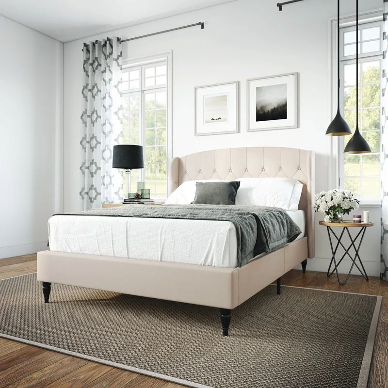 Nilah Tufted Upholstered Low Profile Platform Bed | Wayfair North America