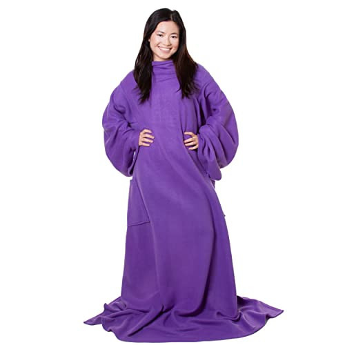 Snuggie The Original Wearable Blanket with Sleeves & Pockets for Adults| Functional Warm Cozy Super Soft Fleece| As Seen on TV Purple | Amazon (US)
