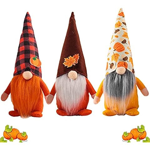 3 Pcs Fall Decoration Harvest Thanksgiving Decorations Gnomes Plush Elf Dwarf Doll Figurine with ... | Amazon (US)