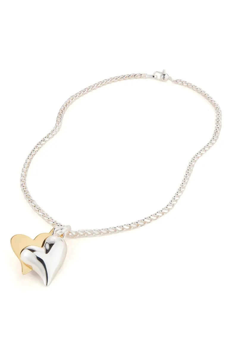 Two Tone Twin Heart Pendant Necklace | Nordstrom
