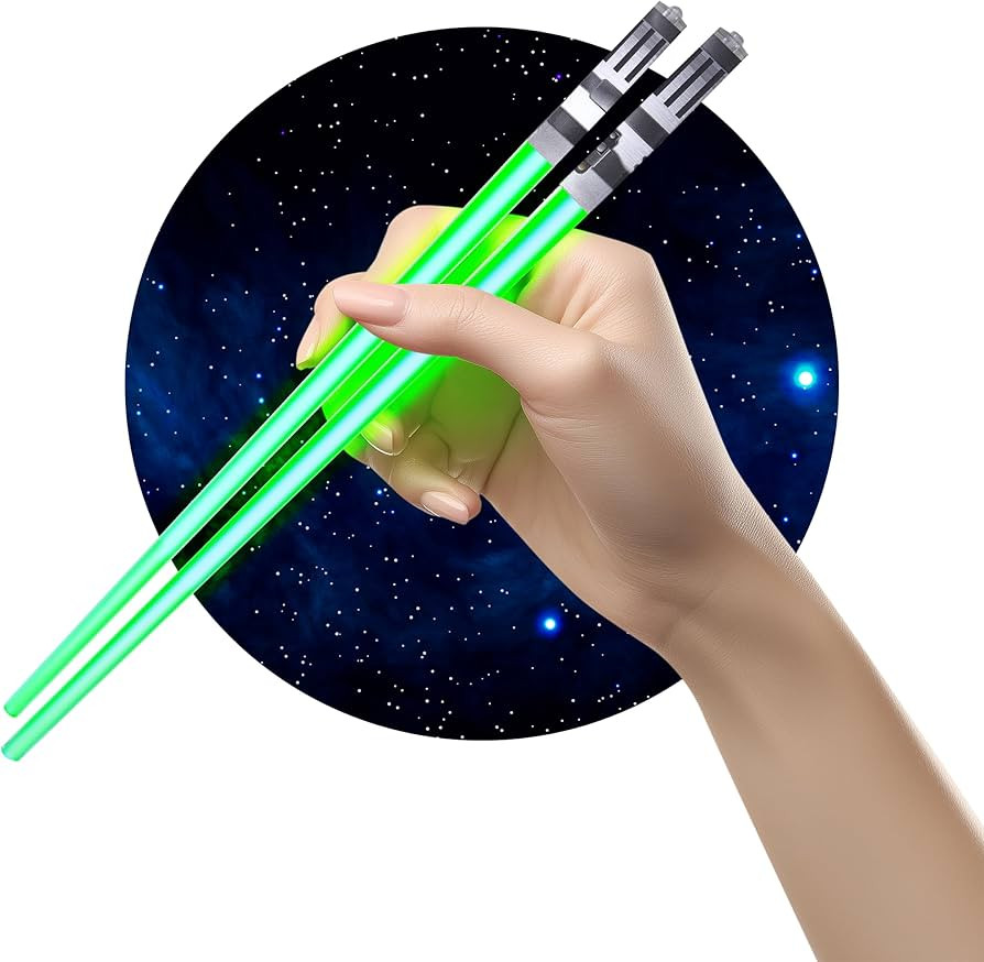 Sabers Chop Lightsaber Led Light Up Chopsticks 1 Pair Skywalker Green | Amazon (US)