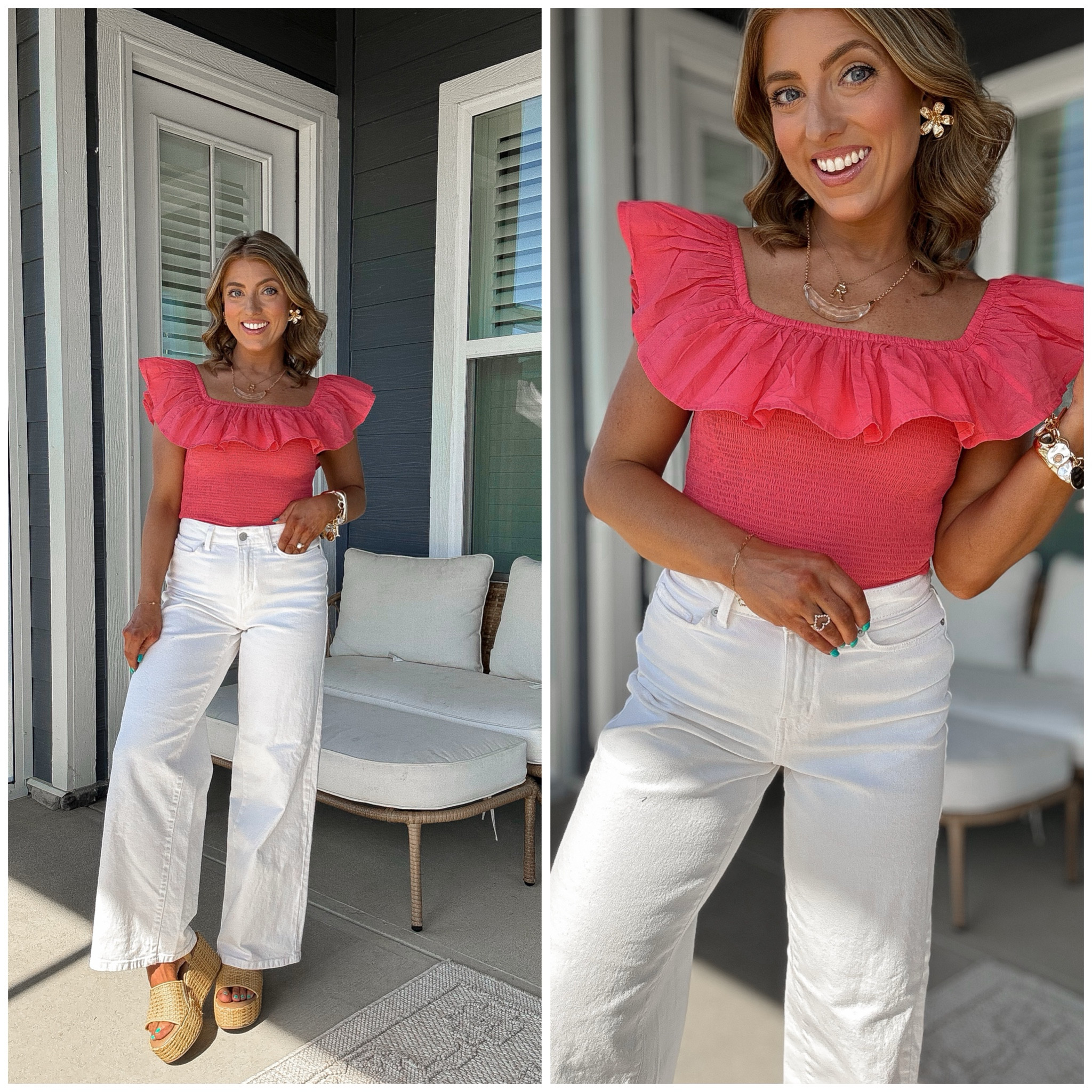 This top is a SHOWSTOPPER 💕 the color, the ruffle detail, the fit—so flattering and fun for spring and summer! Paired with these white wide leg jeans again because they’re just that good 🙌🏼

Such a perfect outfit for date night, brunch, or anything where you want to feel a little extra cute 💁🏼‍♀️

#walmartfashion #springstyle #statementtop #widelegjeans #affordablefashion #momoutfits #walmartstyle #outfitideas #date night outfit #springoutfits #fashionfinds #budgetstyle


#LTKPetite #LTKootd