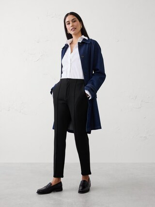 High-Rise Knit Ponte Skinny Pant | Banana Republic Factory