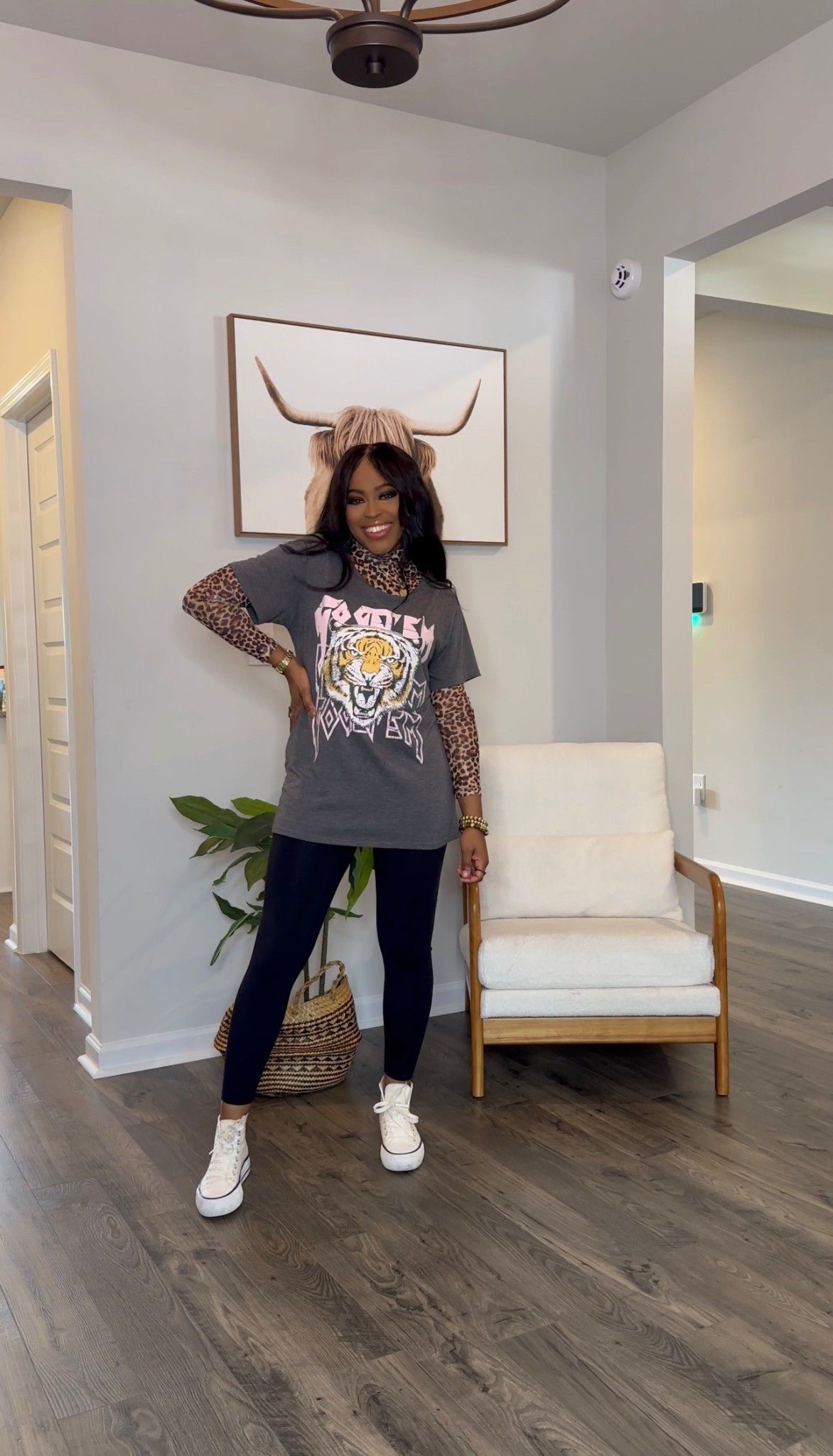 I am 5’4” wearing a small in the graphic top. •Bodysuit: I am wearing a small and it does have a snap bottom closure. •Leggings: I am wearing an xs. •Shoes: I went down one full size.

#LTKSeasonal #LTKFallSale