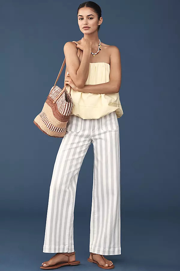 The Colette Full-Length Wide-Leg Pants by Maeve: Stripe Edition | Anthropologie (US)