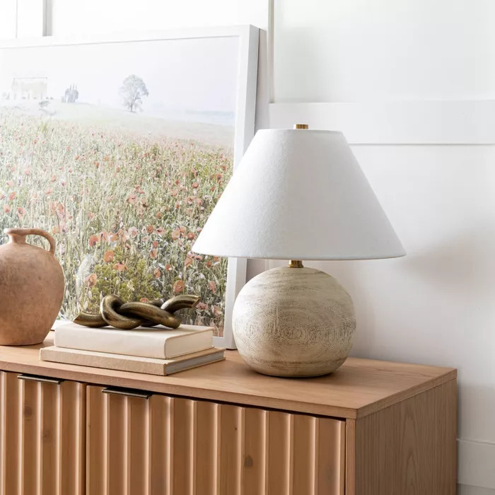 Medium Faux Wood Table Lamp - Threshold™ designed with Studio McGee | Target
