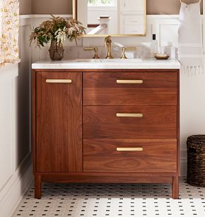 Warrenton Walnut Single Vanity | Rejuvenation