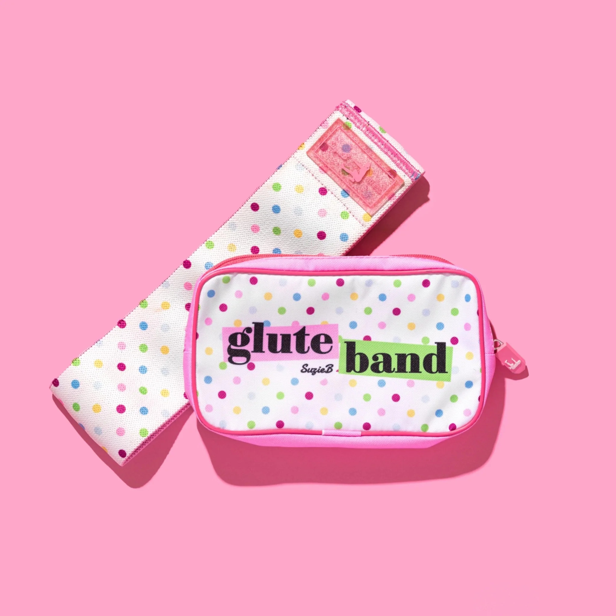 White Sprinkle Glute Band | SuzieB Fitness