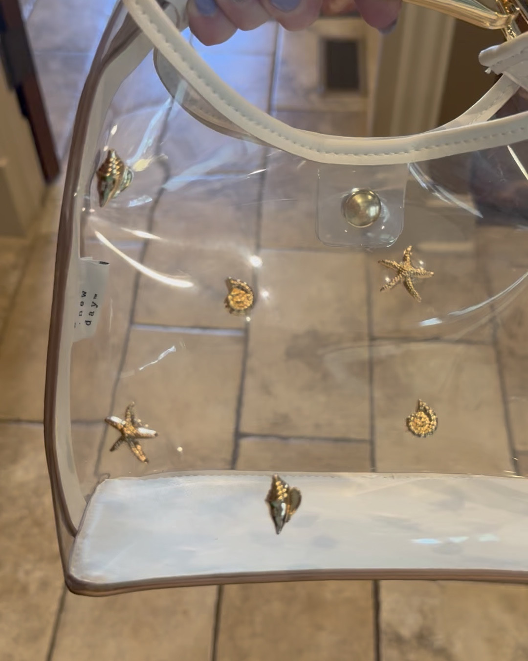 Clear bag 

$30.00 

The cutest new clear bag with seashells on it. 

Structured clutch handbag
Features an interior pocket
Magnetic closure
Single gold handle

Linked several clear bags below. 

#LTKBeauty #LTKSaleAlert #LTKFindsUnder50 #LTKTravel

slouchy bag, clear bag, seashell bag, beach bag, Target style, summer, beach, summer style, summer accessory, handbag, gold handle, clear stadium bag, clear bag policy, summer bag, seashells, 

#LTKSeasonal #LTKStyleTip #LTKItBag