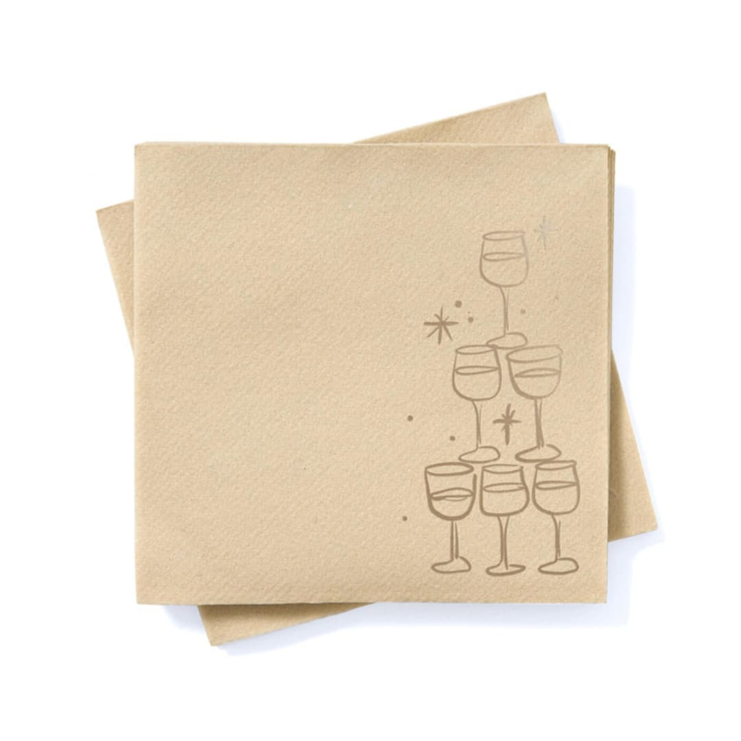 Champagne Tower Napkin Pack, cocktail size, set of 20 | Minted