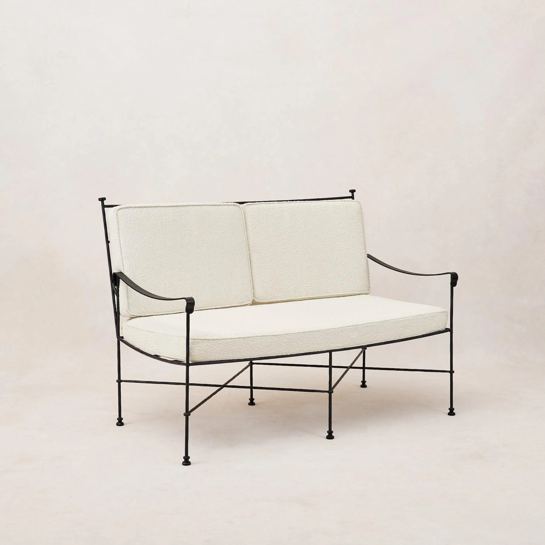 Provence Outdoor Loveseat - Black Frame | House of Leon