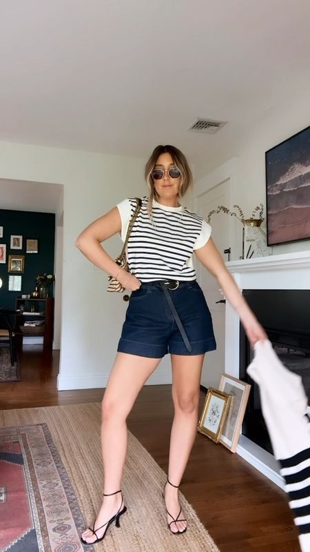 Denim + stripes 🤍 & it’s currently 40% off! @spanx is having their early summer sale and all of our favorite pieces are on sale until tomorrow 🙌🏼 ! use code: EARLYSUMMER for 40% off #spanxpartner 

#LTKSaleAlert