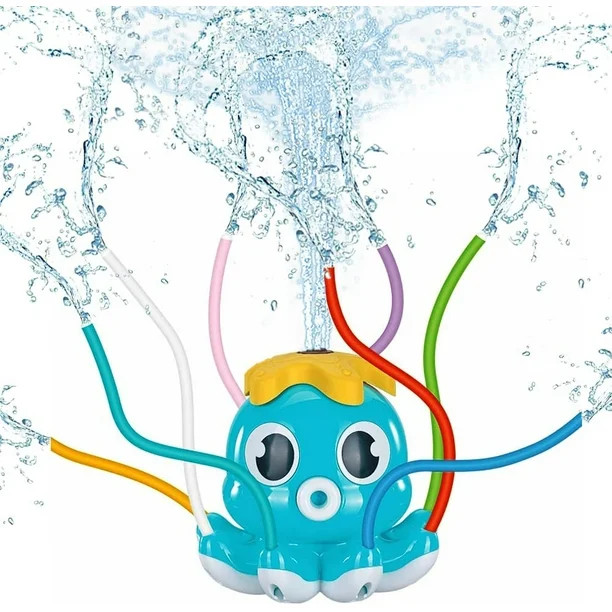 Outdoor Water Sprinkler for Kids and Toddlers, Summer Backyard Spray Toys with 8 Wiggle Tubes, At... | Walmart (US)