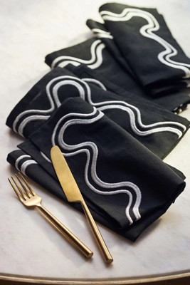 Madeline Embroidered Napkins, Set of 4 | Anthropologie (US)