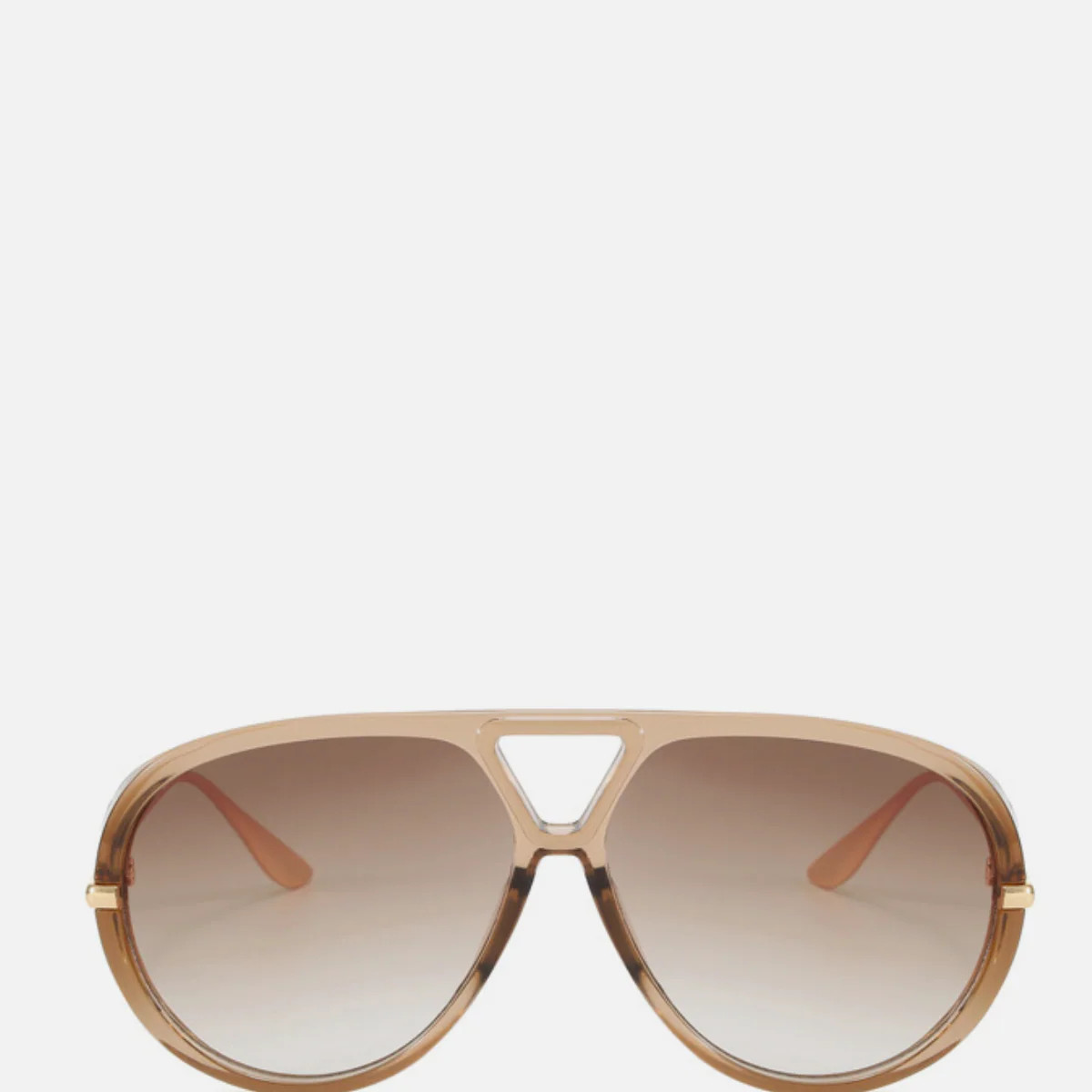 DALLAS Brown Oversized Aviator Sunglasses | Noughts and Kisses