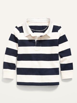 Striped Long-Sleeve Rugby Polo Shirt for Toddler Boys | Old Navy (US)