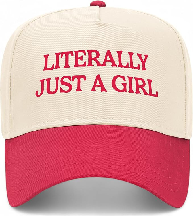 Literally Just A Girl Vintage Trucker Hat | Premium Snapback Baseball Hat for Men & Women | Amazon (US)