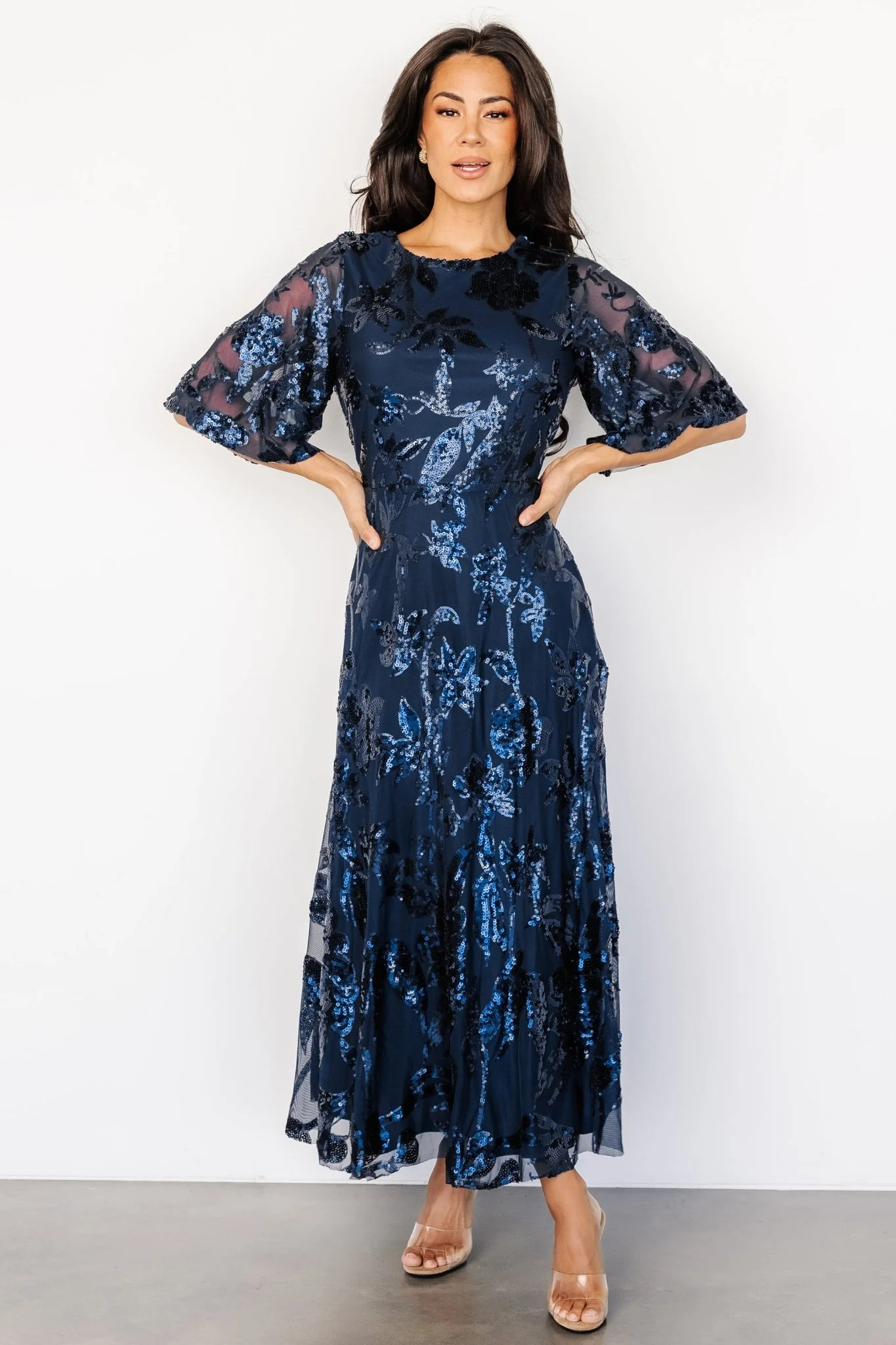 Lucy Sequin Dress | Navy | Baltic Born