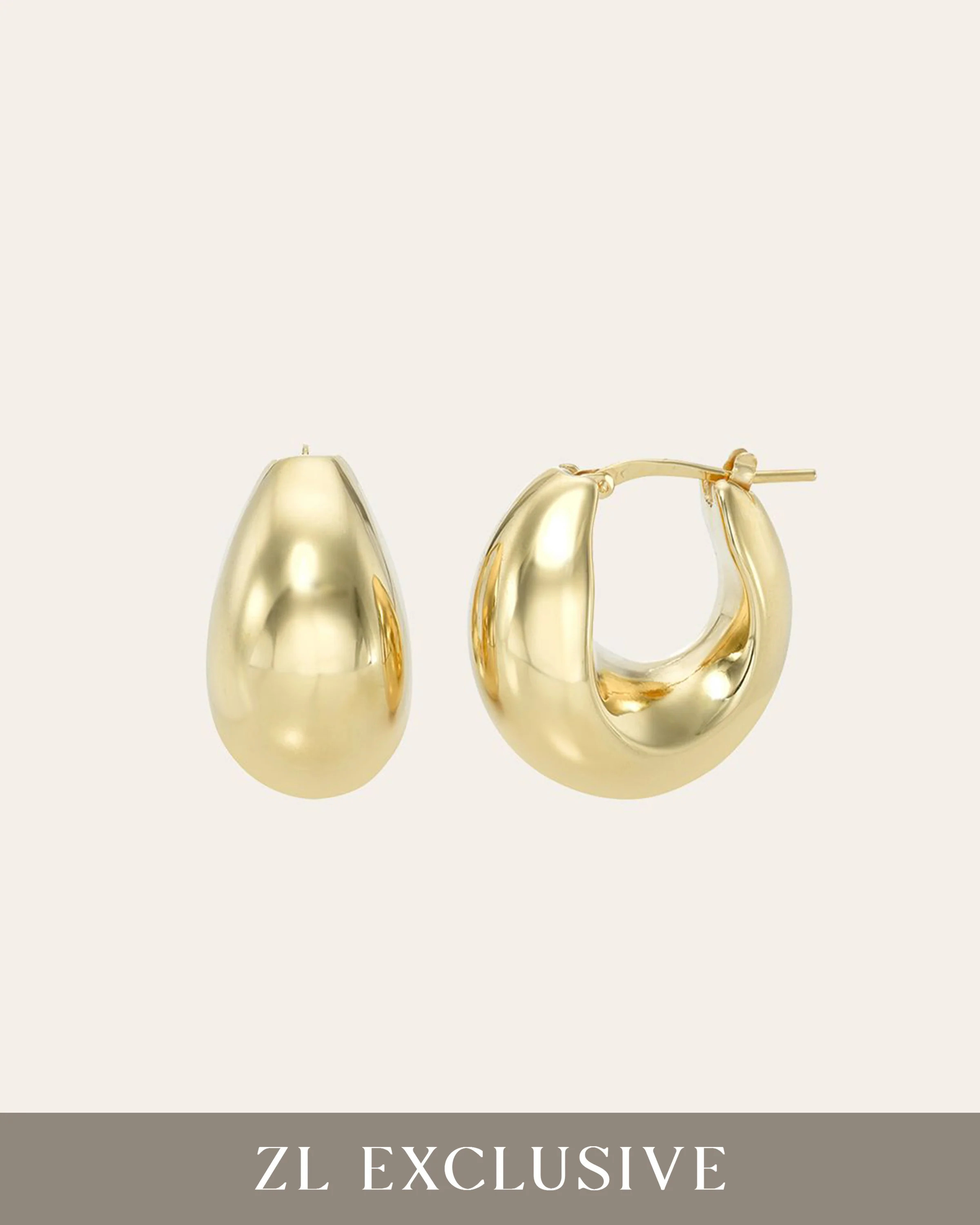 14k Gold Large Bubble Hoops | Zoe Lev Jewelry