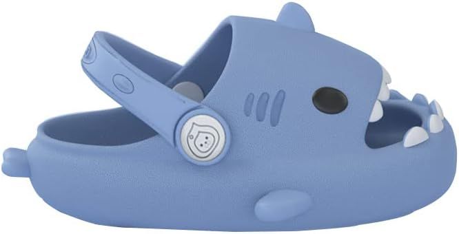 HUAZUMEI Cute Cartoon Shark Sandals,Toddler Little Kids Slides Sandals, Kid Summer Slip On Slides... | Amazon (US)