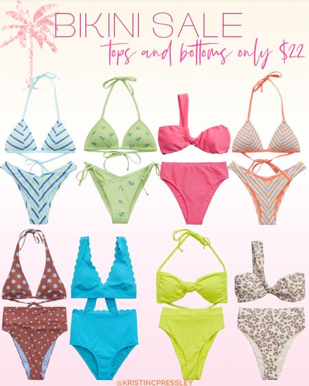 Bikini sale. Summer sale. Bathing suit sale. Trending missing you. Neon bikini.