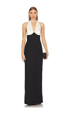 Lovers and Friends Katie Gown in Black & Ivory from Revolve.com | Revolve Clothing (Global)