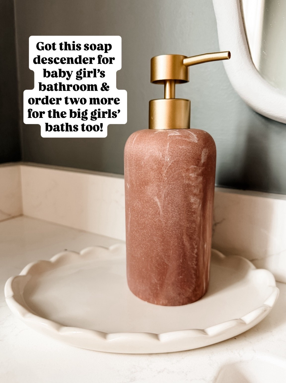 I love the color of this soap dispenser! So cute for the girls bathrooms!

Loverly Grey, Target find, Target home, soap dispenser, bathroom decor 

#LTKFindsUnder50 #LTKHome