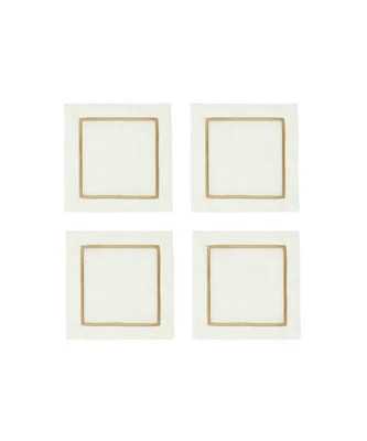 Set of 4 Sophie One Cord Cocktail Napkins, Antique Gold | Rebecca Udall UK