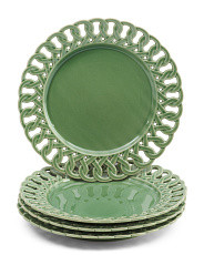 4pk Porcelain Cut Out Dessert Plates | Marshalls