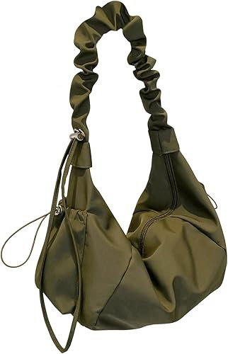 COZYEASE Women's Ruched Drawstring Shoulder Bag Zipper Crossbody Bag Slouchy Hobo Bag | Amazon (US)