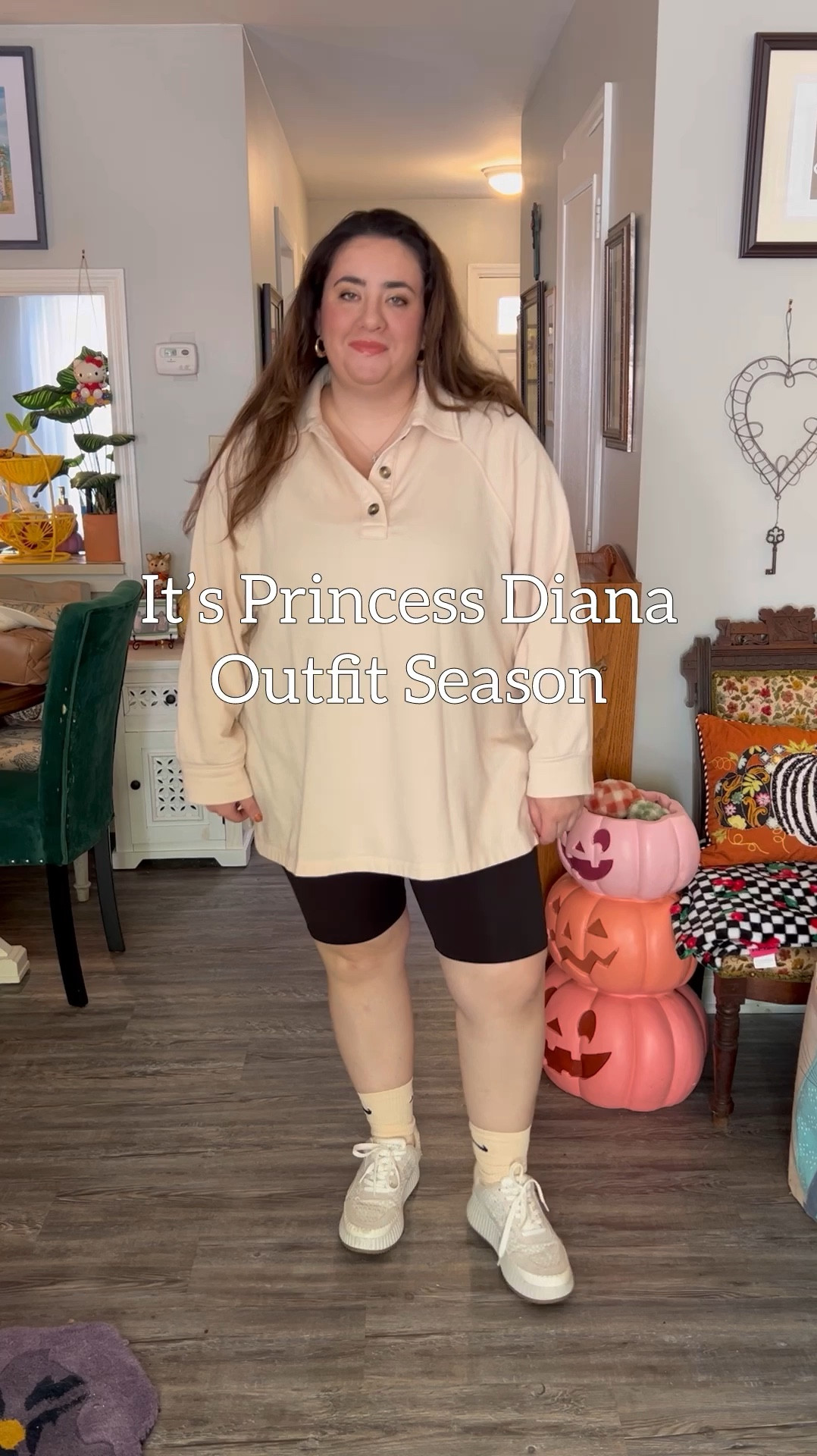 Princess Diana outfit with oversized sweatshirt and biker shorts

Collared sweatshirt, casual outfit, travel outfit, airport outfit, athleisure outfit 

#LTKStyleTip #LTKSeasonal #LTKFindsUnder50