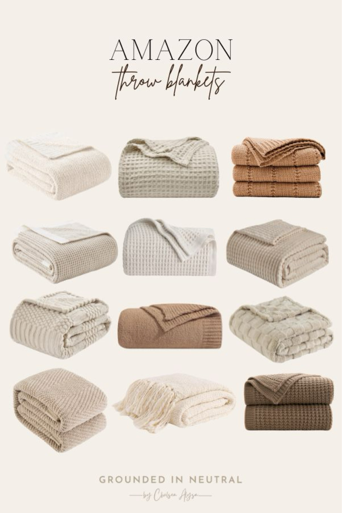Amazon throw blankets. These neutral blankets are perfect for a living room or bedroom  

#LTKSeasonal #LTKHome #LTKStyleTip