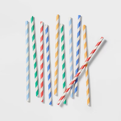 10ct Striped Straws - Spritz™ | Target