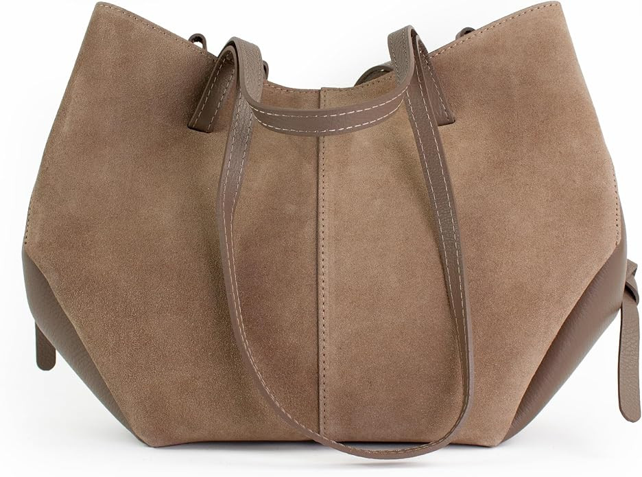 Wildleder Handtasche, Velours Umhängetasche mit verstellbarem Schultergurt, Schultertasche trape... | Amazon (DE)