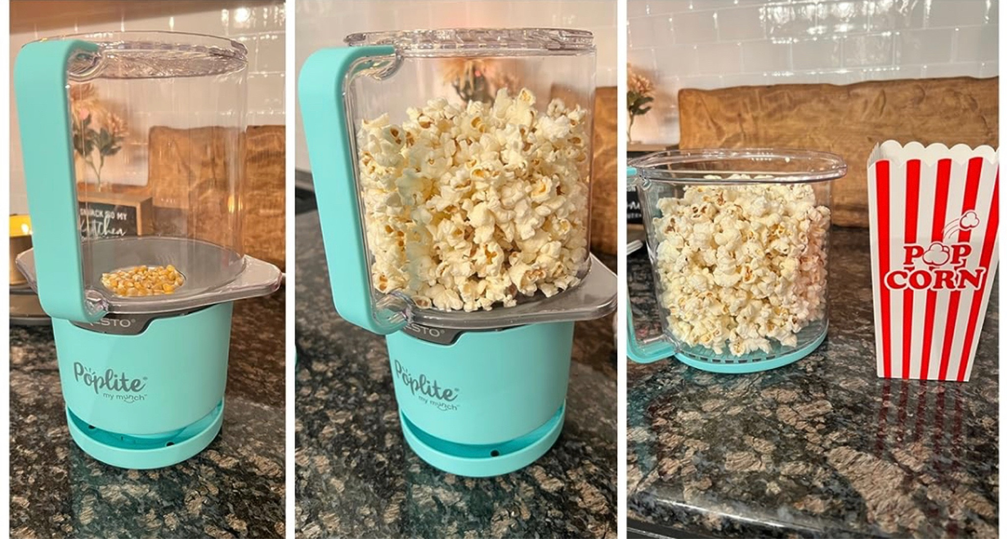🍿 This popcorn maker is a must have! It uses hot heat to pop the kernels, so no butter or oil needed - making it a healthy snack option! The top then doubles as a bowl making for less of a mess! 🙌🏼 Great gift idea for the movie fanatic! 🎥 🎁

#amazon #home #kitchengadgets

#LTKfamily #LTKunder50 #LTKhome