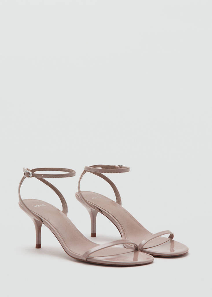 Strappy heeled sandals nude - Woman - 6½ - MANGO | Mango (US/MX/AU)