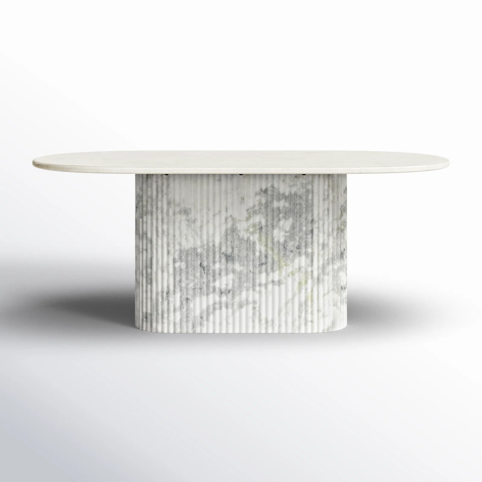 Holloman 74'' Oval Marble Dining Table | AllModern
