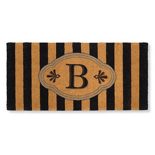 Ameile Cabana Stripe Monogrammed Coco Door Mat | Frontgate