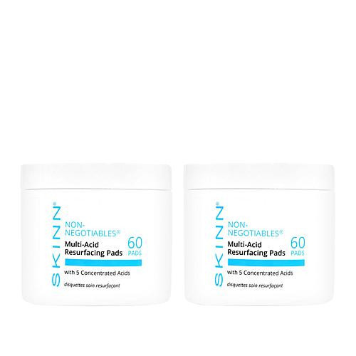 Skinn® Cosmetics Non-Negotiables 2-pack Multi-Acid Resurfacing Pads | HSN