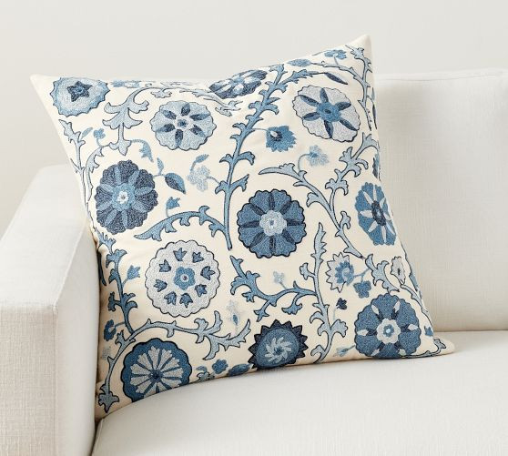 Penelope Embroidered Pillow | Pottery Barn (US)