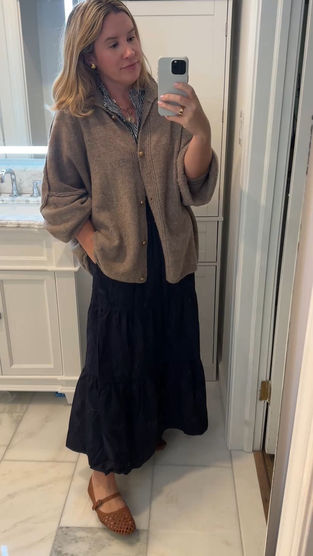 Olsen Twin Fall 😂 skirt, cardigan, both in a large 

#LTKMidsize