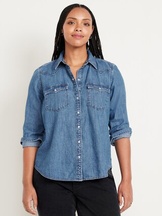 Classic Button-Down Jean Shirt | Old Navy (US)