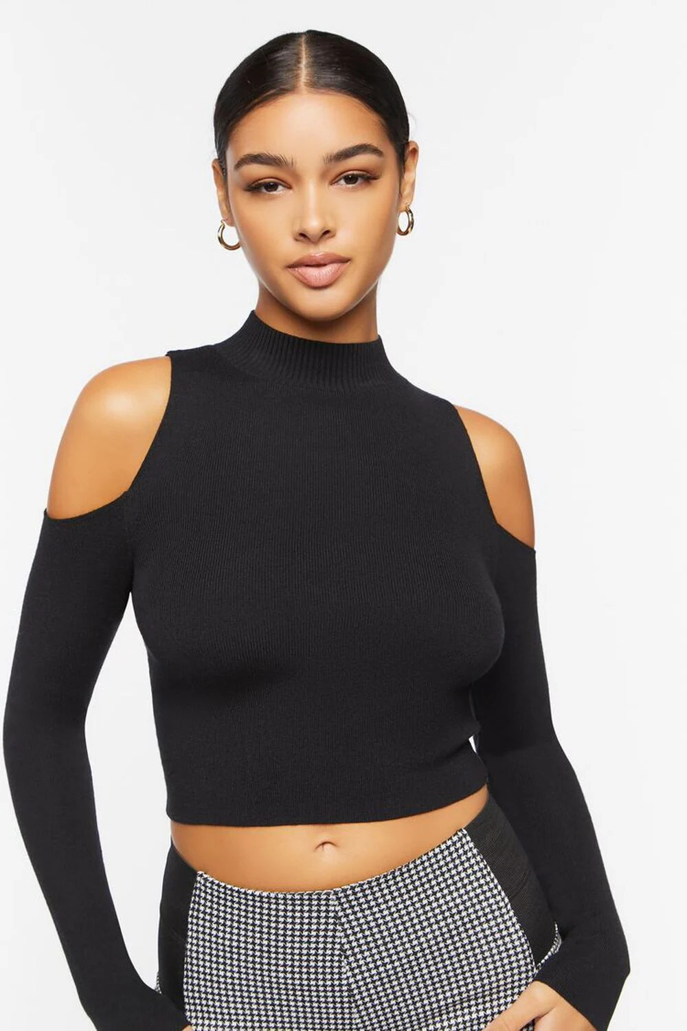 Open-Shoulder Mock Neck Top | Forever 21 | Forever 21 (US)