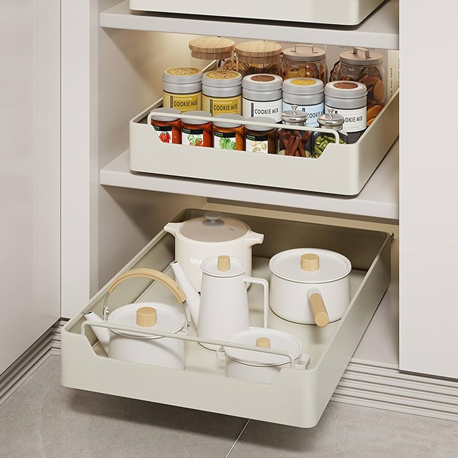 Pull Out Cabinet Organizer, Pull out Drawers Fixed with Adhesive Nano Film, Carbon Steel Slide Ou... | Amazon (CA)