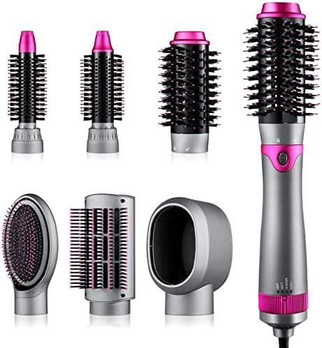 6 in 1 Hair Dryer Brush and Volumizer, Detachable Hair Dryer Styler, One-Step Hot Air Brush for Stra | Amazon (US)