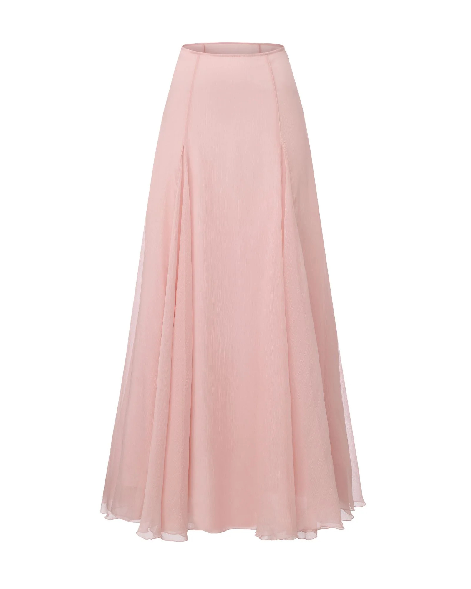Valencia Skirt (Pink) | High-Waist Tulle Maxi with Layered Hemline | Nana Jacqueline